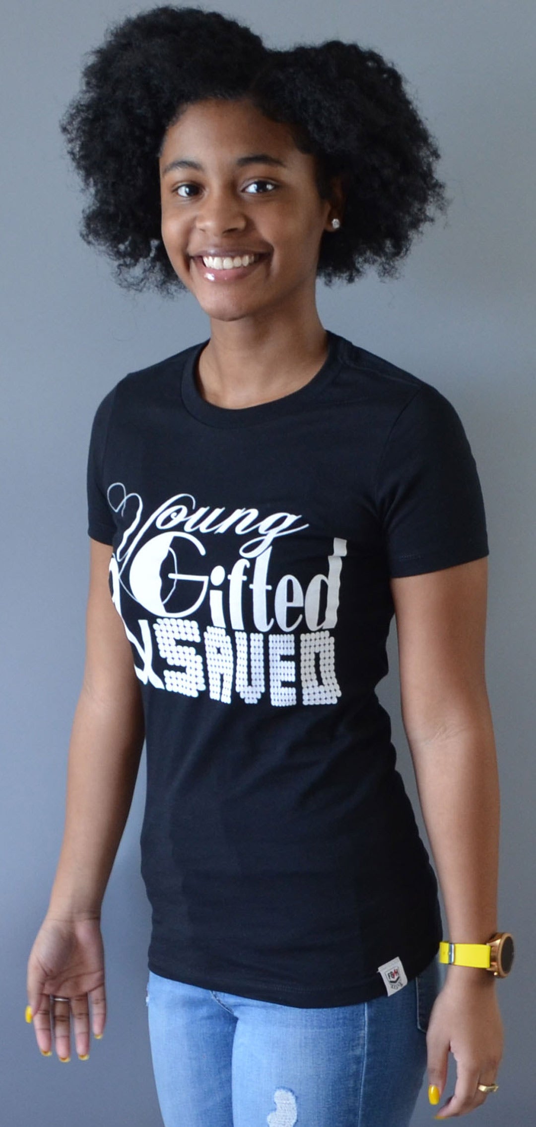 Young Gifted and Saved - T-Shirt (Black)/Female Fit