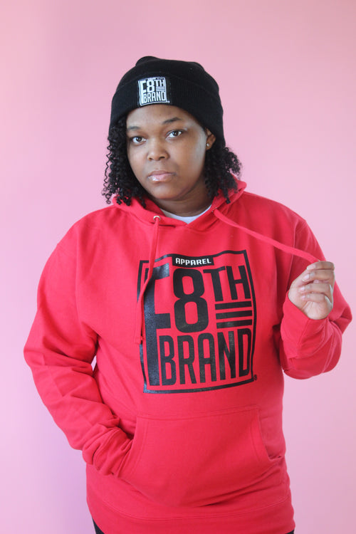 F8th Brand Apparel Logo - Hoodie (Red)