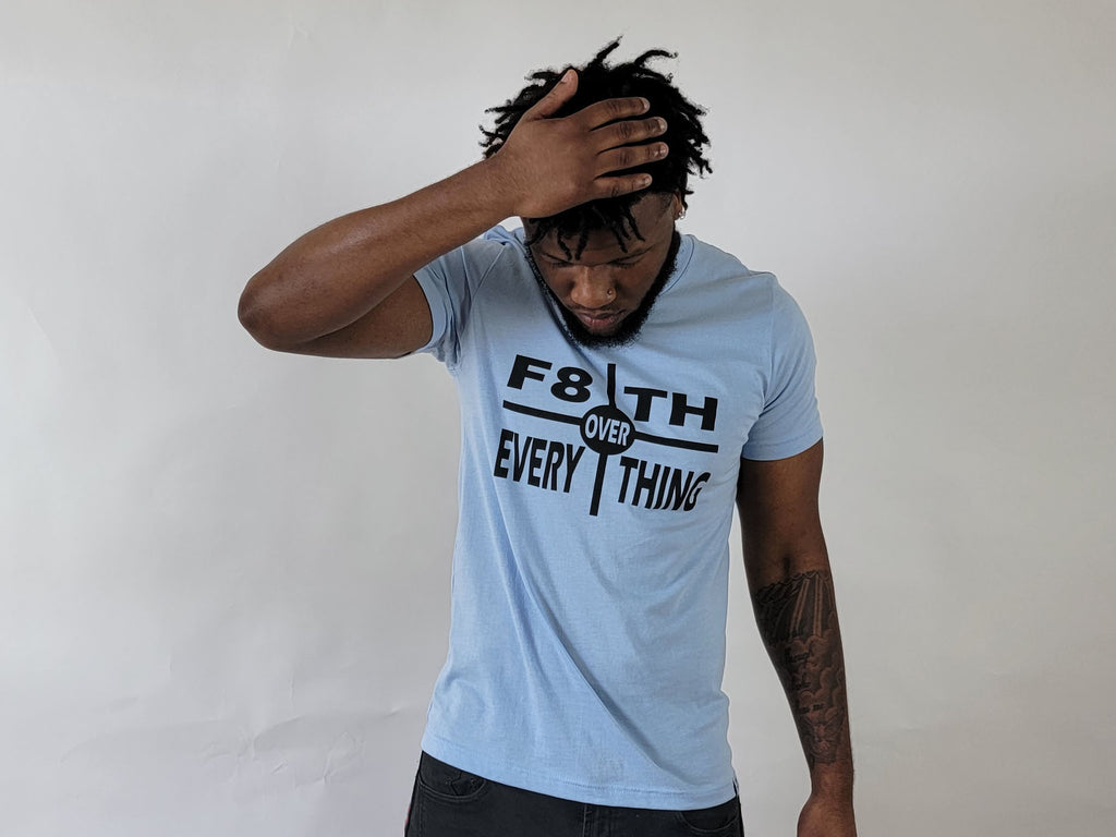 F8th Over Everything - T-Shirt (Light Blue)