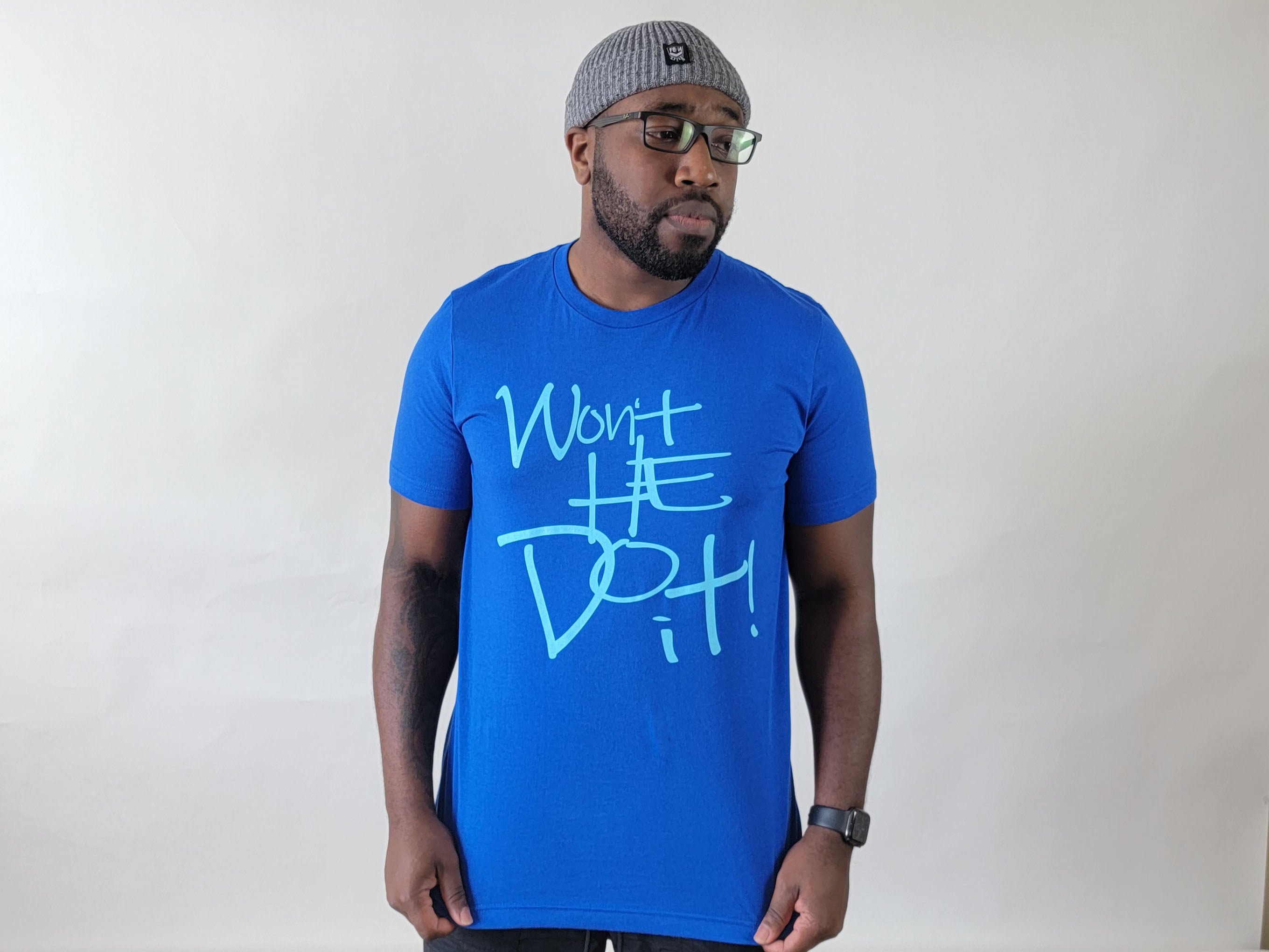 Won't He Do It - T-Shirt (Royal Blue)